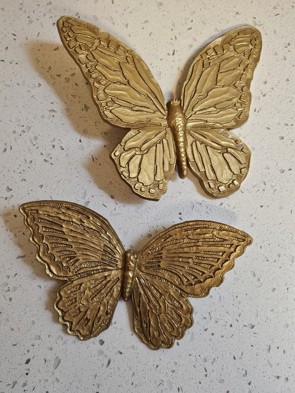 Mcm Gold Plastic Butterfly Wall Art